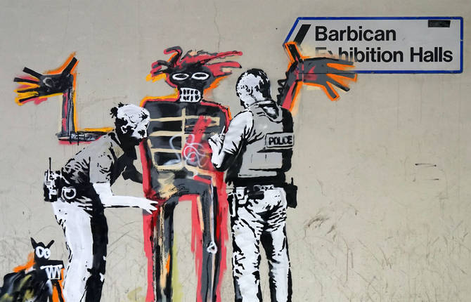 Unofficial Collaboration Between Banksy & Basquiat