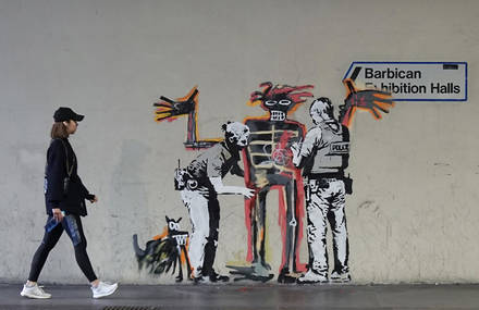 Unofficial Collaboration Between Banksy & Basquiat