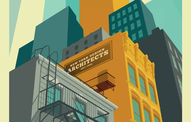 Colourful New York City Illustrations by Remko Heemskerk