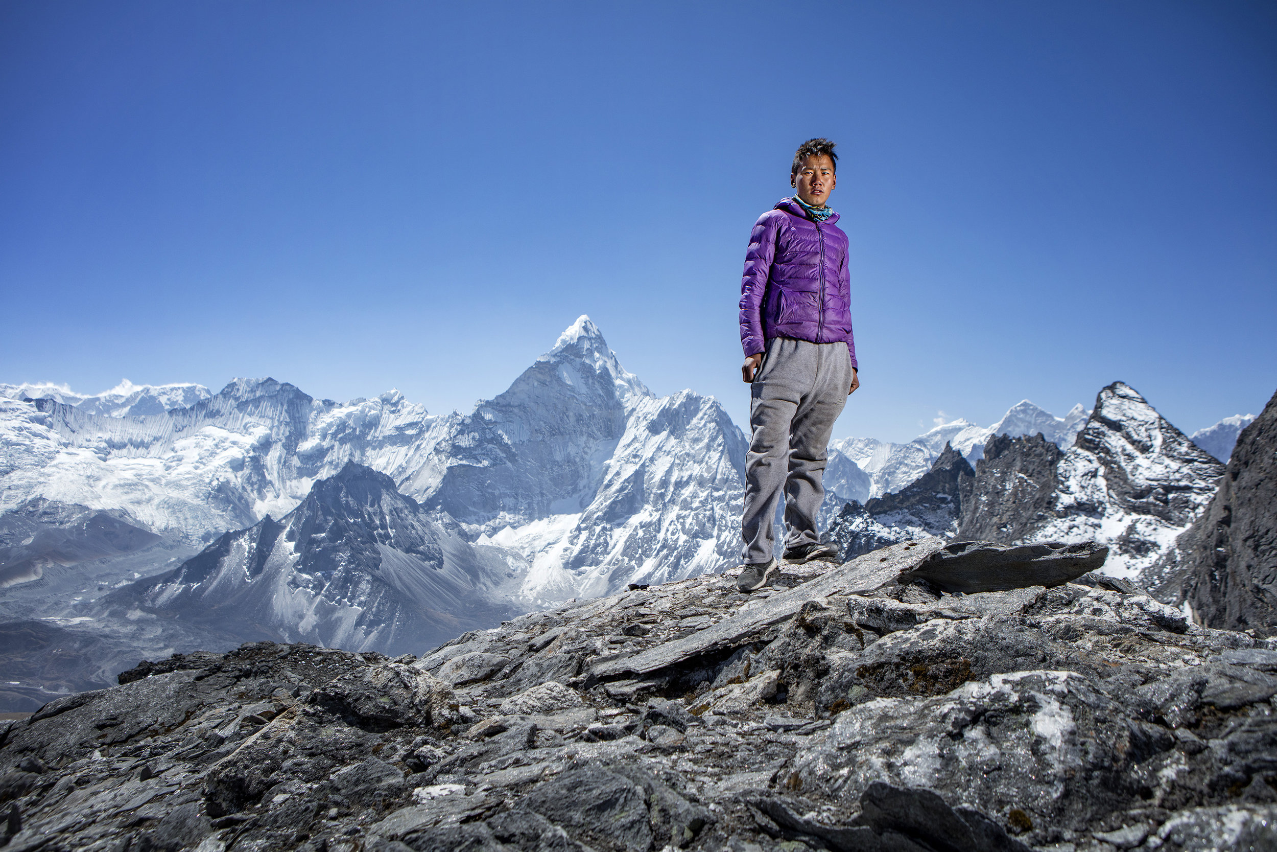 Portraits of Mount Everest trek guides by Steve Brown.