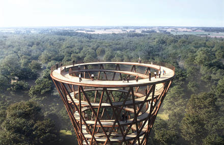 Gigantic Wood Tower by EFFEKT