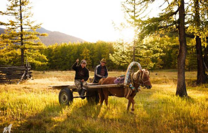 Horse Riding in the Mongolian Steppe by Pehuen Grotti