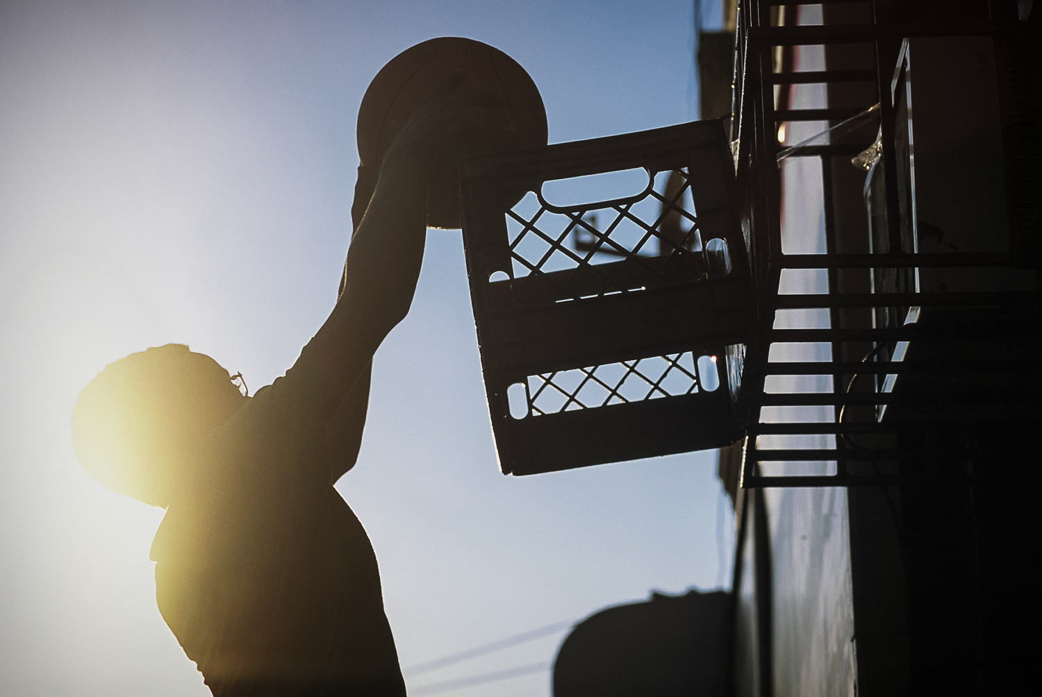 Milkcrate basketball, Washington Heights.