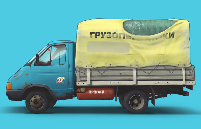 Russian Cars Illustrated by Vlad Tretiak