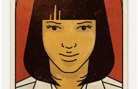 Iconic Pulp Fiction Characters Illustrated