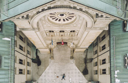 Symmetric Top-Down Photographs Inspired by Nintendo Games of the 80’s