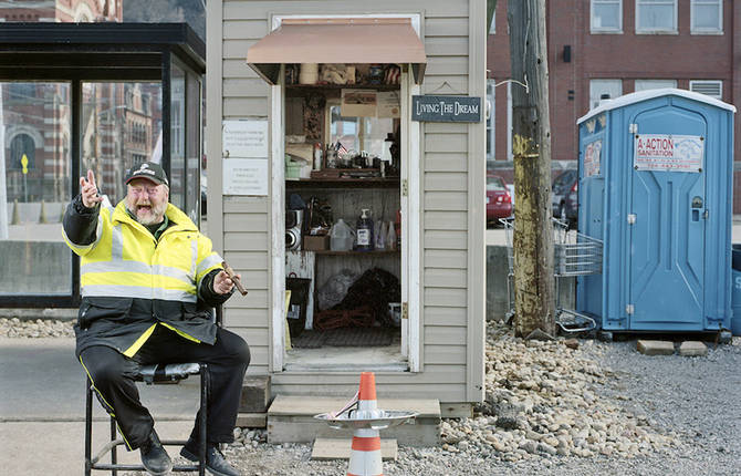 Pittsburgh Parking lot Booths by Tom M Johnson