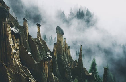 Surreal Earth Pyramids in the Alps by Kilian Schönberger