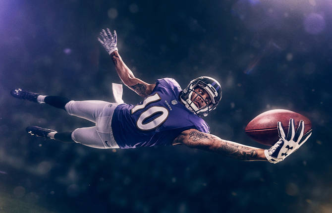 NFL Football Action by Tim Tadder