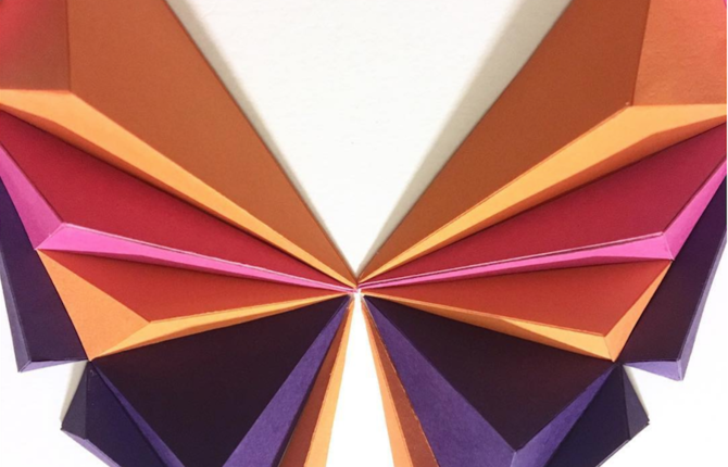 Geometric Birds Paper Art