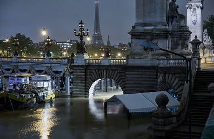 Before and After Photos of a Paris Flood