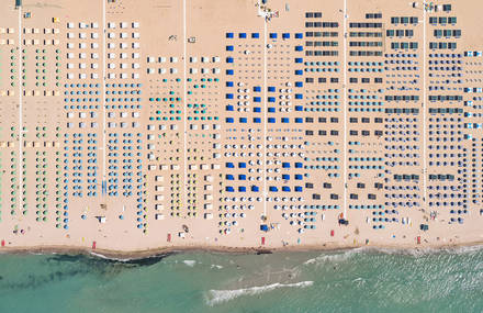 Satisfying Aerial Pictures of an Italian Beach