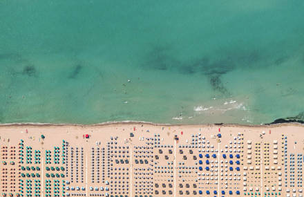 Satisfying Aerial Pictures of an Italian Beach