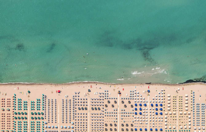 Satisfying Aerial Pictures of an Italian Beach