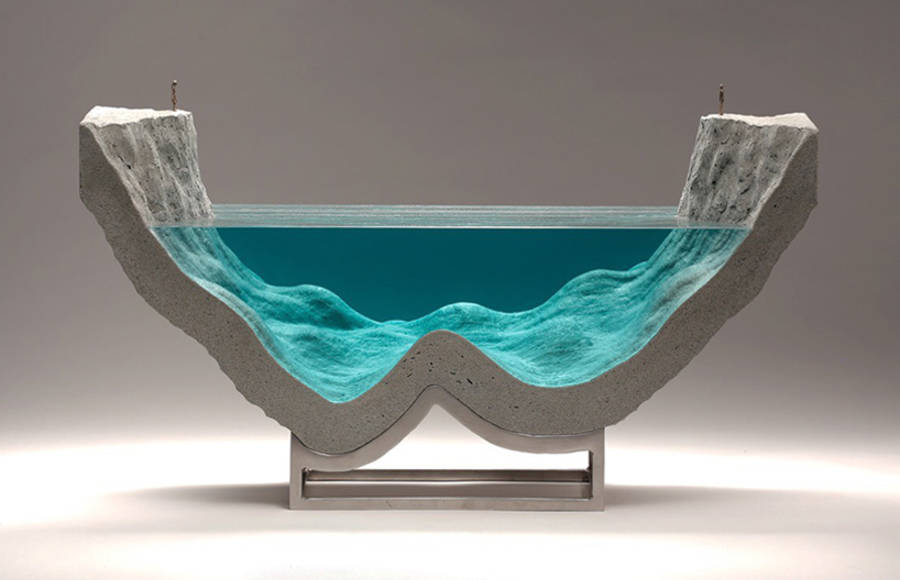 Stunning Glass and Concrete Ocean Sculptures