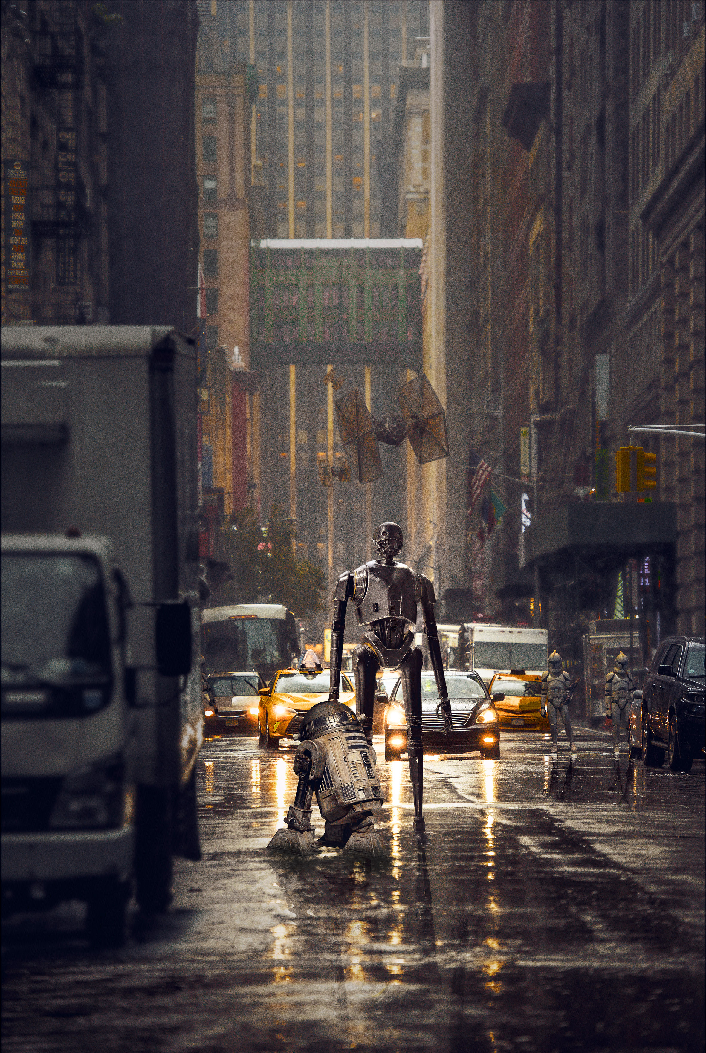 New York City in teh Rain