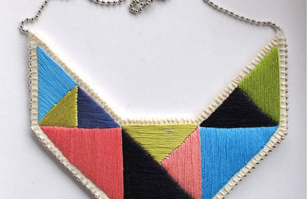 Geometric and Colorful Embroidered Jewellery
