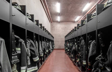 Two Monochromatic Italian Fire Stations