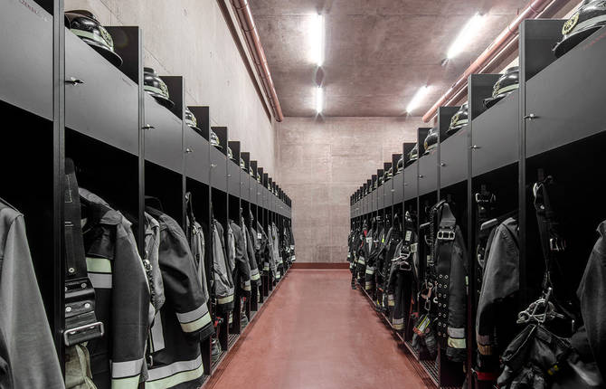 Two Monochromatic Italian Fire Stations