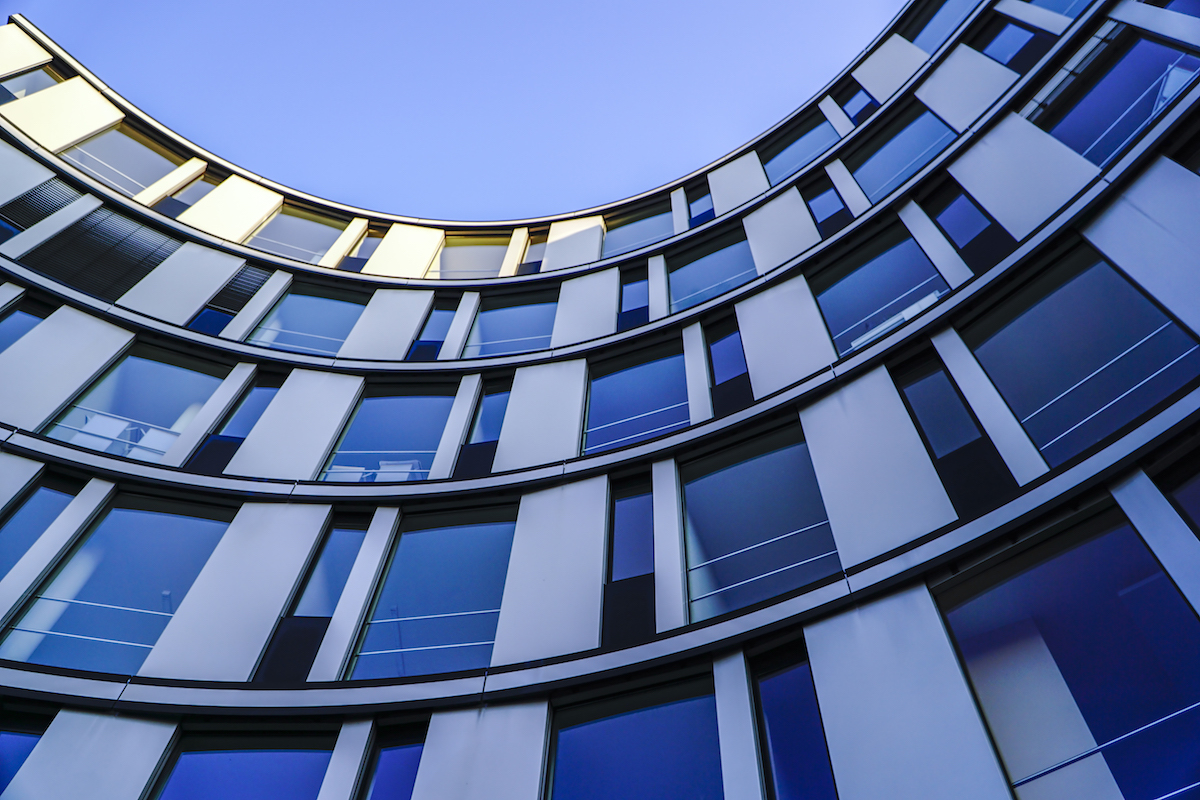 Germany, Hamburg, part of facade of modern office building