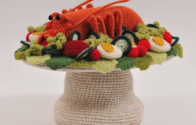 Amusing Crocheted Food Art