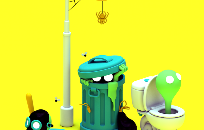 Fun Illustrations About Waste