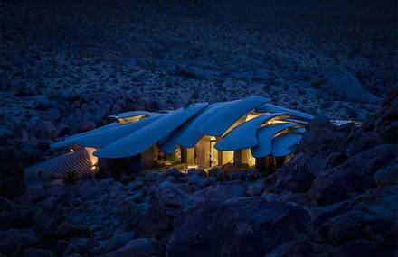 Distinctively-Shaped Home in the Californian Desert