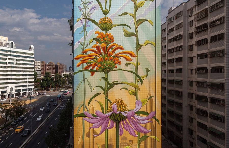 Blooming Plant Murals in the City