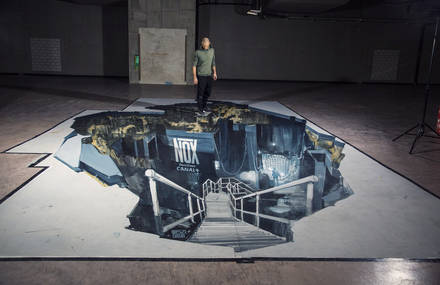 Hyperealistic Anamorphic Art for New Canal + TV Show