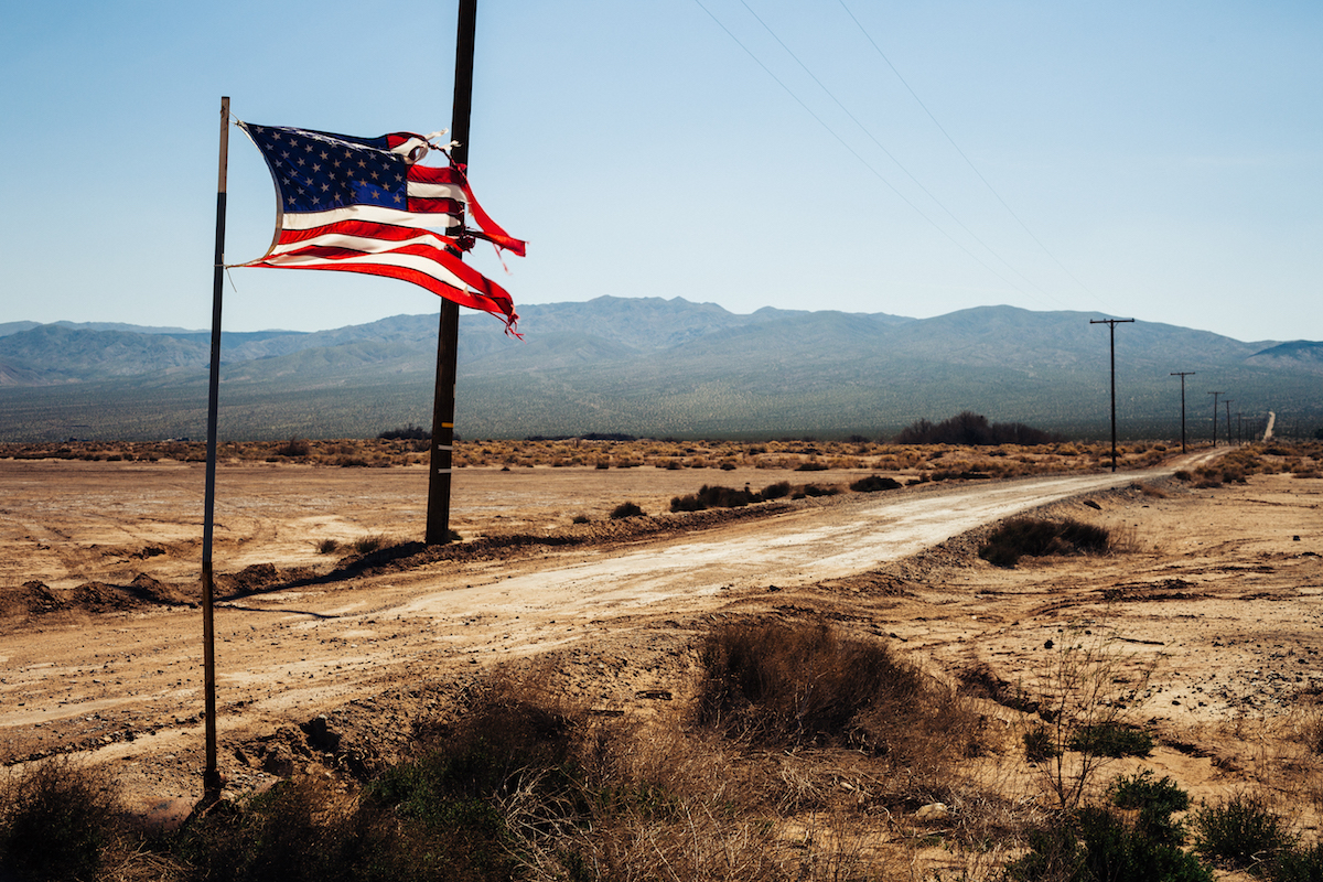 Dirt road in the Mojave Desert, California