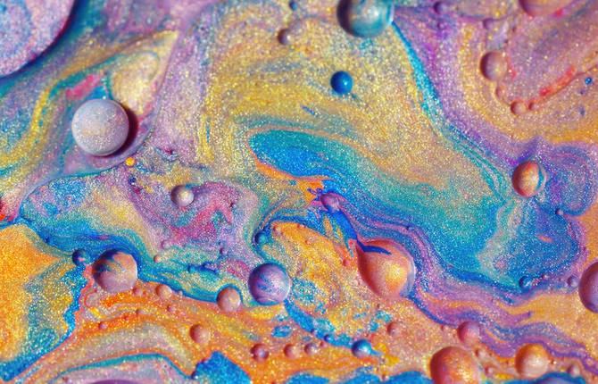 Colorful Pictures Made With Cosmetics