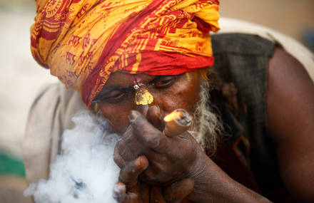 Solemn Portraits from the Maha Shivaratri Festival