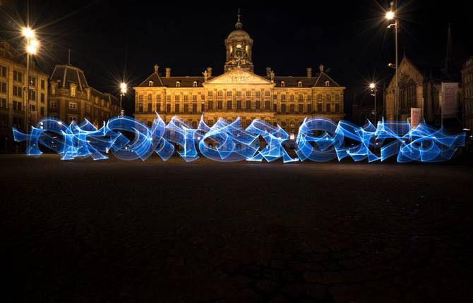 Ephemeral Light Calligraphies in the Netherlands