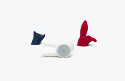 Cute Tricolor Fox Toy Collectible by Superfiction x Maison Kitsuné