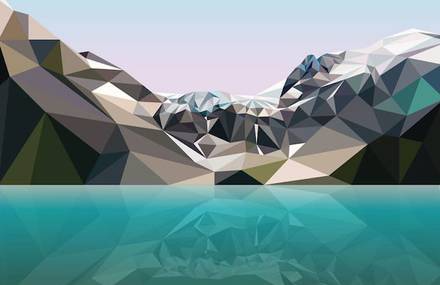 Geometric And Colorful Mountains