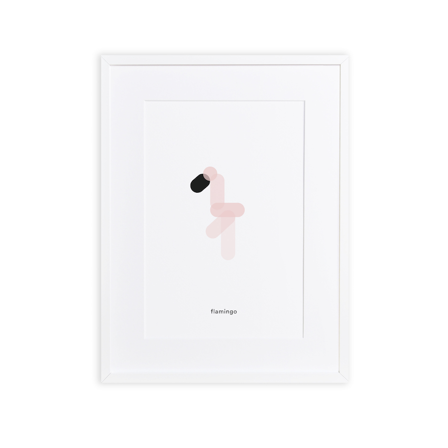 Minimal Print Flamingo