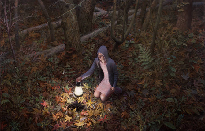 Melancholy and Mysterious Scene in a Dreamlike World