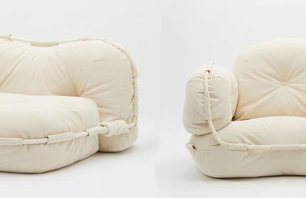 Four Oversized Cushions by Faye Toogood Studio