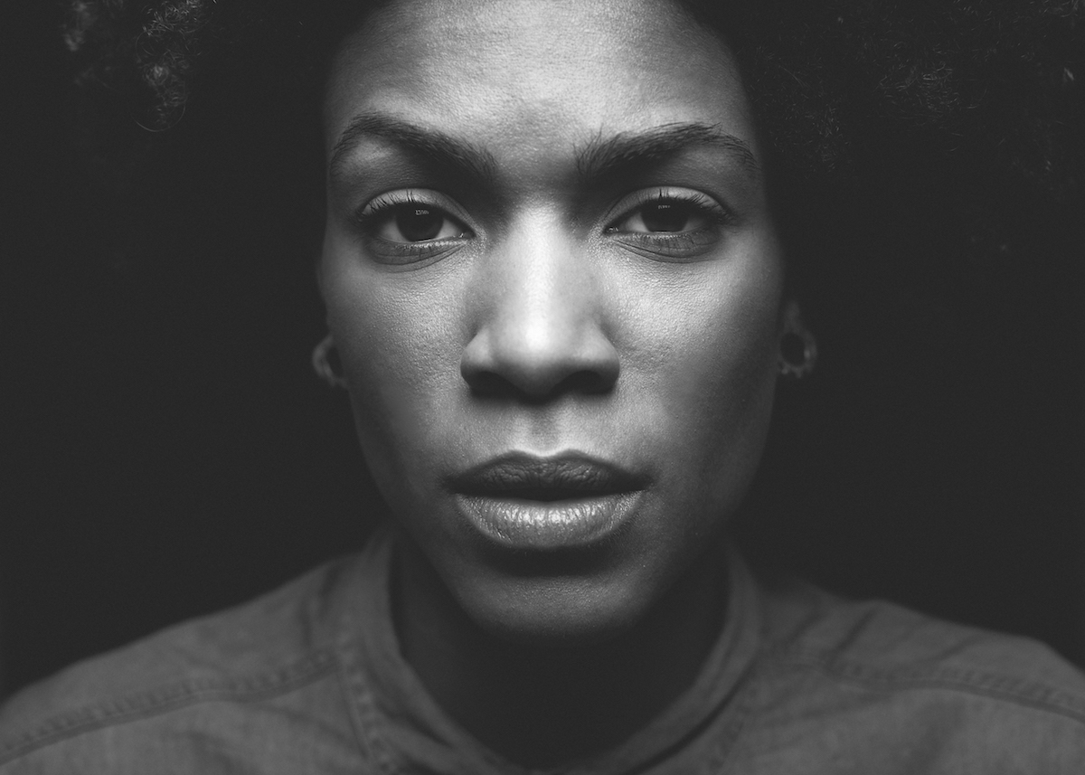 Portrait of young African American woman.