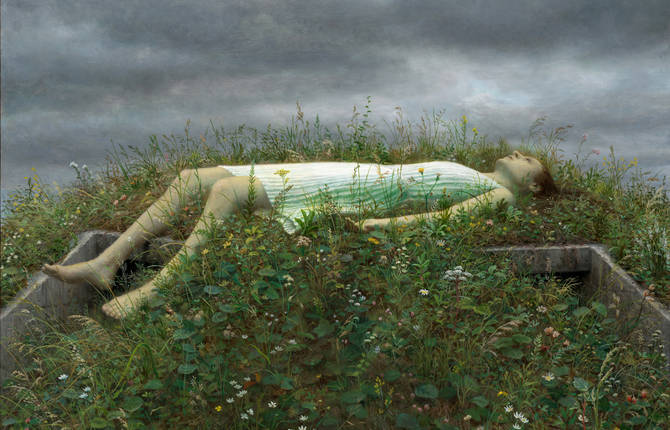 Melancholy and Mysterious Scene in a Dreamlike World