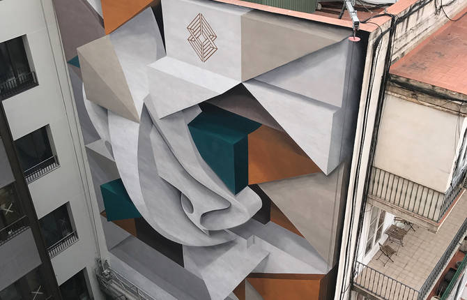 Abstract Shapes and New Three-Dimensional Murals by Peeta