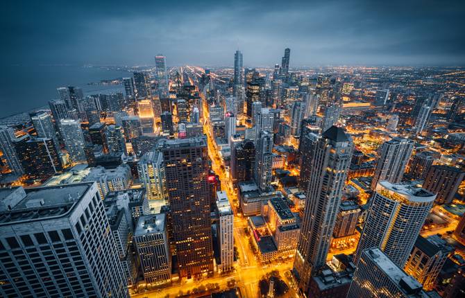 Stunning City Lights at Night Time