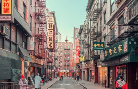 Colourful Chinatown in New York City
