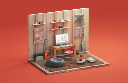 Colourful Miniature Set Designs by Studio Graza