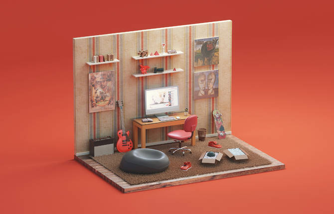 Colourful Miniature Set Designs by Studio Graza