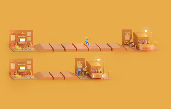 Colourful Miniature Set Designs by Studio Graza