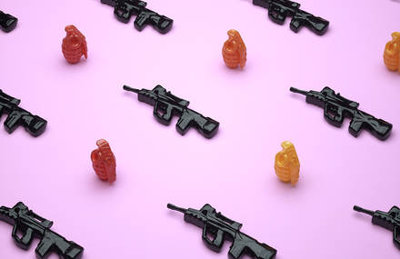Candy Transformed Into Weapons By Cristian Girotto