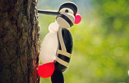 Birds Balloon Sculptures into the Wild