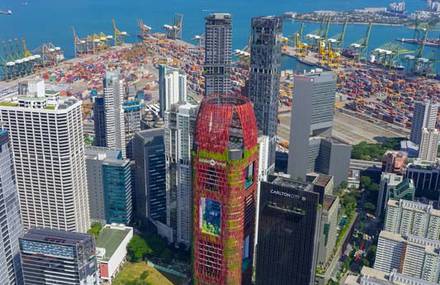 Impressive Tropical Skyscraper in Singapore