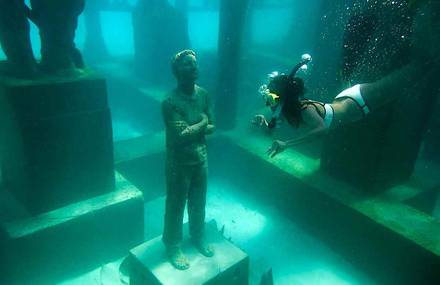 Underwater Scultpures in the Maldives